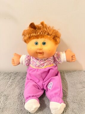 Cabbage Patch Kids Purple Plush Doll with Orange Hair